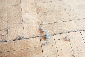 Dust on a wooden floor