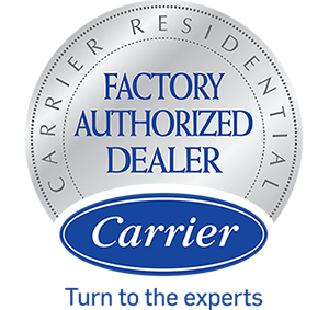 Carrier Residential Factory Authorized Dealer Seal for RSC Heating and Air.