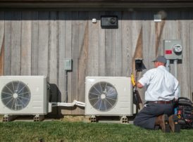 RSC Technician working on a Carrier HVAC system