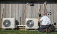 RSC Technician working on a Carrier HVAC system