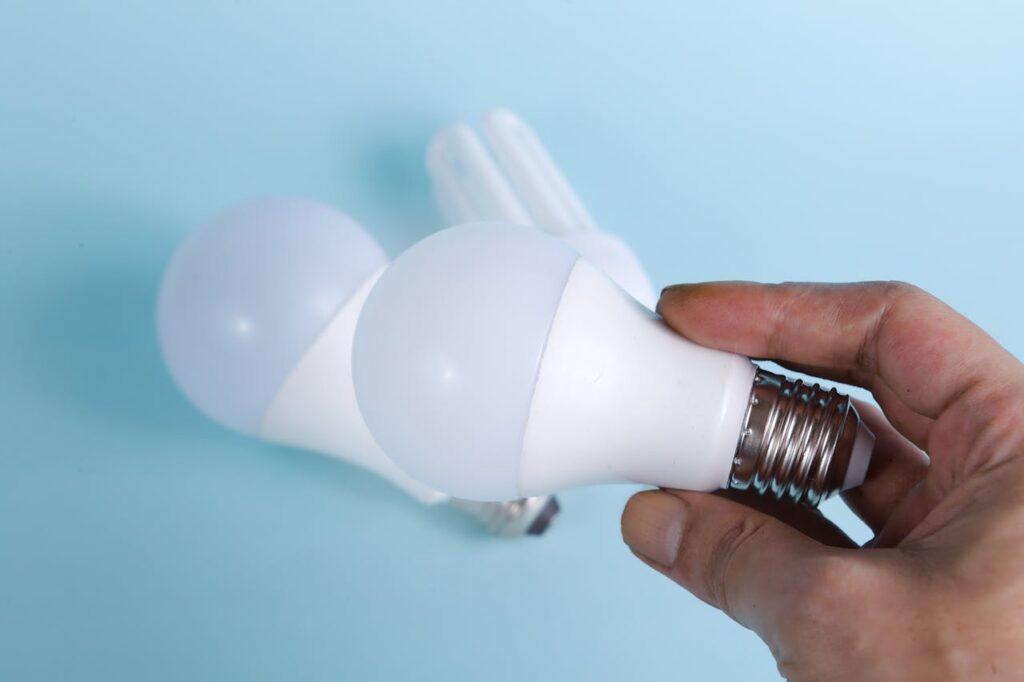 Energy efficiency LED lightbulbs.