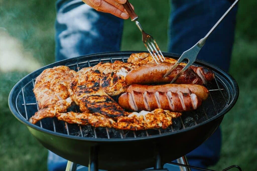 Grilling outside moves the heat from cooking outside of your home to lower indoor temperatures.